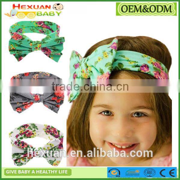 kids Girls Bow Hairband Turban Knot Rabbit Ear Headband Cotton Headwear