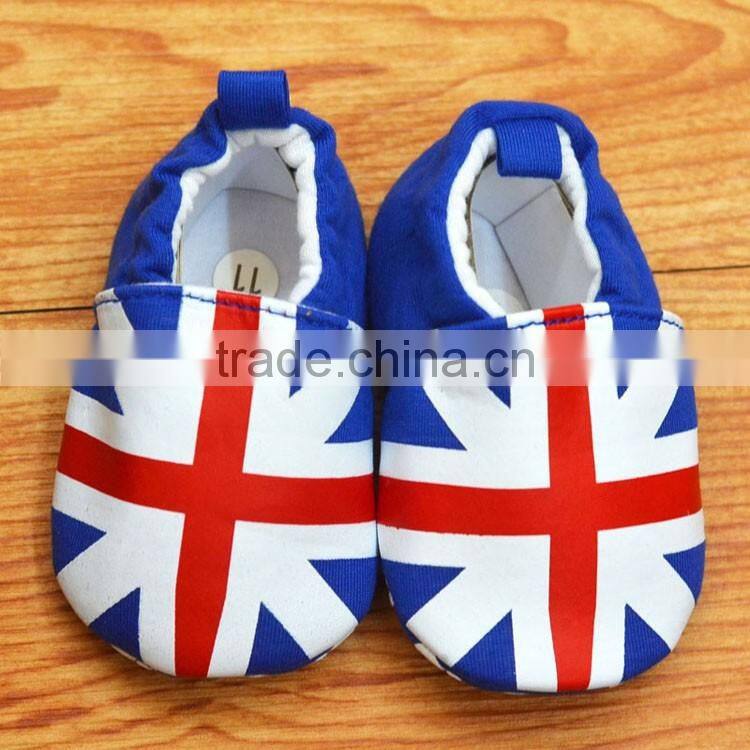 Soft cotton England flag printed Baby footwear