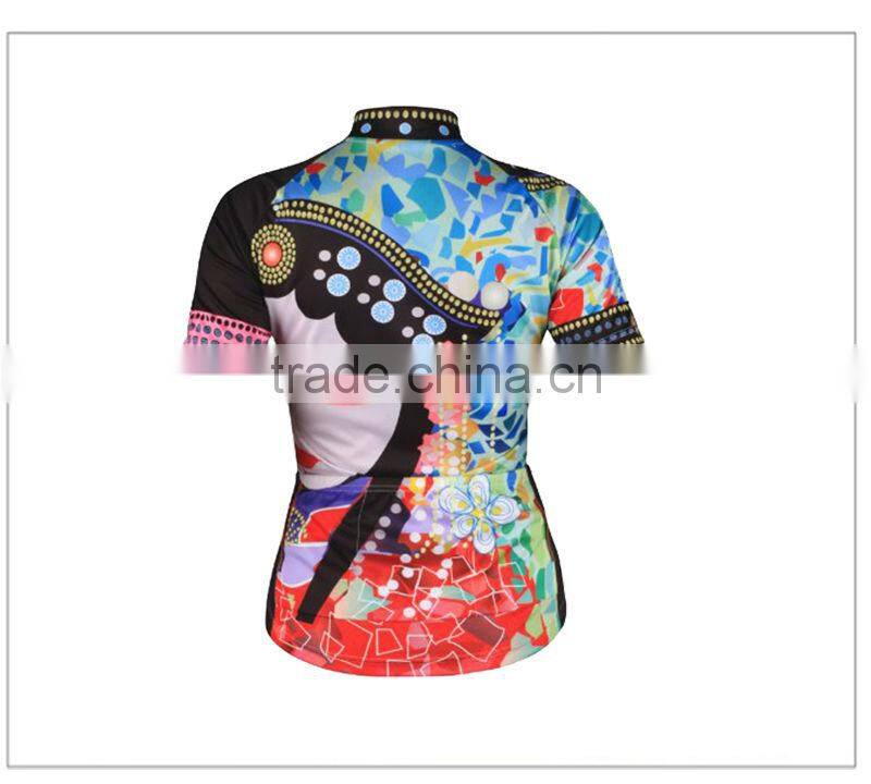 Ladies Sublimation Customize Cycling Wear with Chinese opera printing