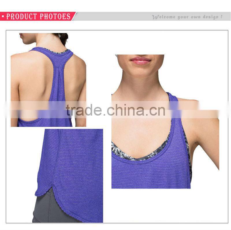 ladies tops latest design Custom fitness sports gym yoga tank top