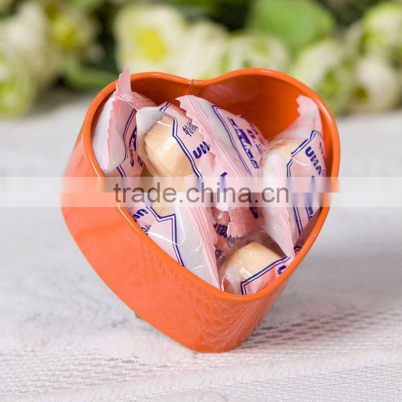 factory custom printed heart shape candy chocolate tin box