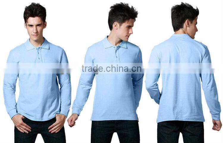 Hotsale OEM Colorful bamboo long sleeves polo / comfort colors polo tshirts T13327-10