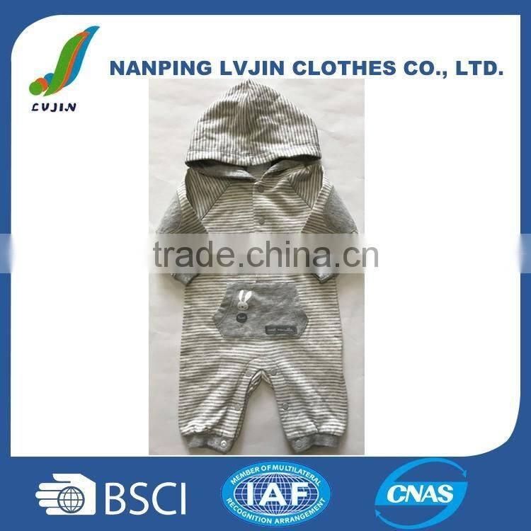 Infants & Toddlers Age Group Baby Hooded Romper and 100% cotton 100% Cotton Yarn Dye French Terry Baby Jumpsuit