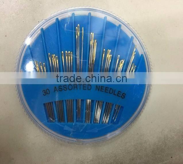 30 count assorted hand sewing needles comapct with golden end