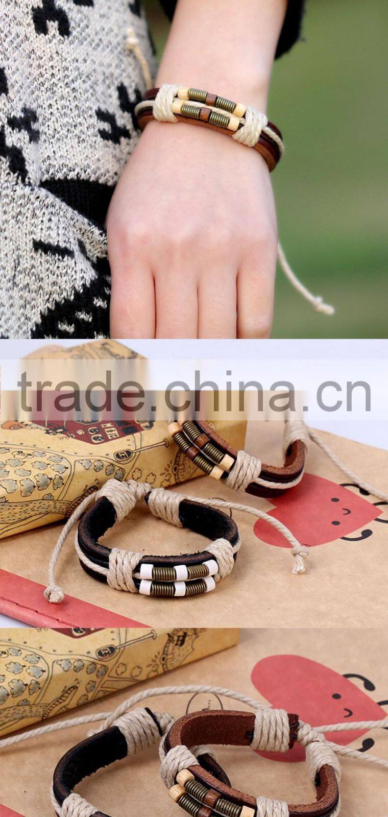 2016 Alibaba Mens Jewelry Magnetic Leather Bracelet