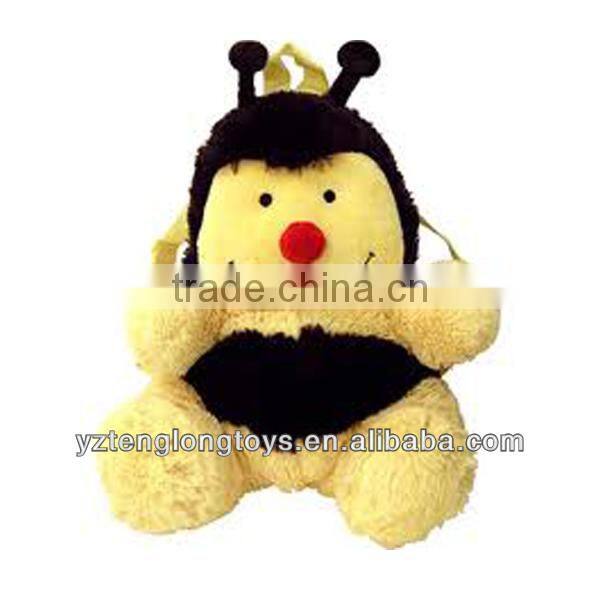 Factory Wholesale Animal Shaped Plush Backpack Ladybug Backpack