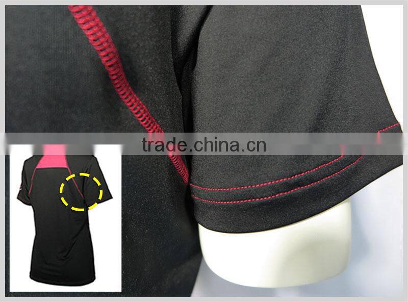 T092-1643B OEM Polyester Spandex Women's Sport T-shirt