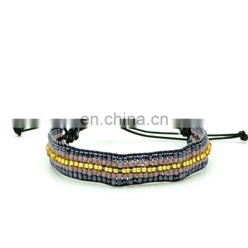 Handmade beaded color brecelet tube glass bead bracelet