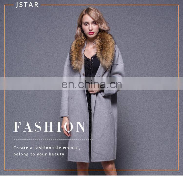 Top Grade Fashion Women Winter Wool Coat Lady Cashmere Winter Coat