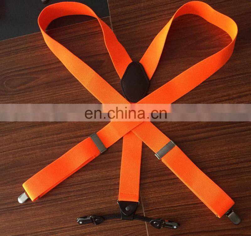 2017 men's fashion suspenders 4 clips suspenders