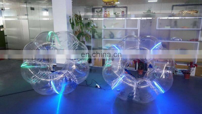 Exciting body game 0.8mm TPU/PVC outdoor soccer bumper balls australia