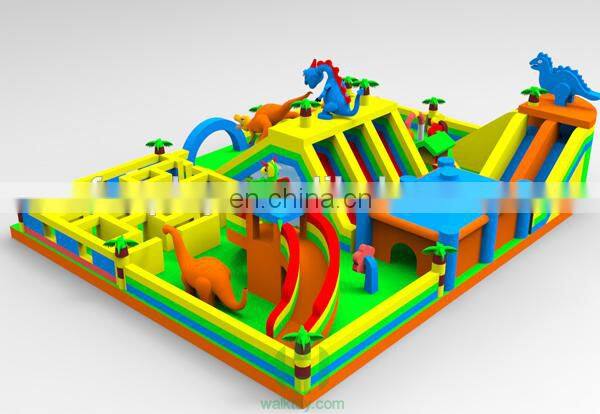 Dinosaur theme import from china inflatable amusement park games for sale