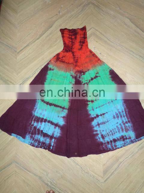 COTTON TIE DYE LADIES DRESS PACK OF 50 PCS