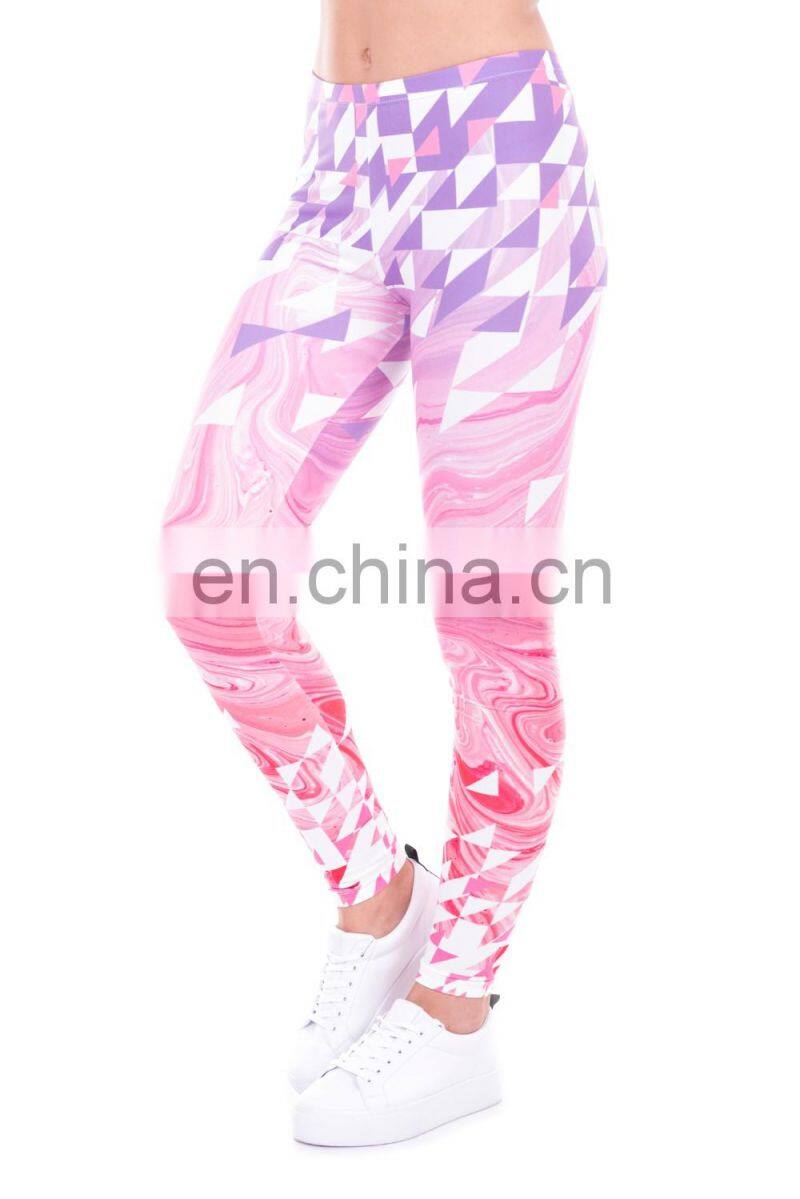Triangles pink marble femme elastic jogging slim stretch cheap wholesale brand gym sexy sale print leggings for woman