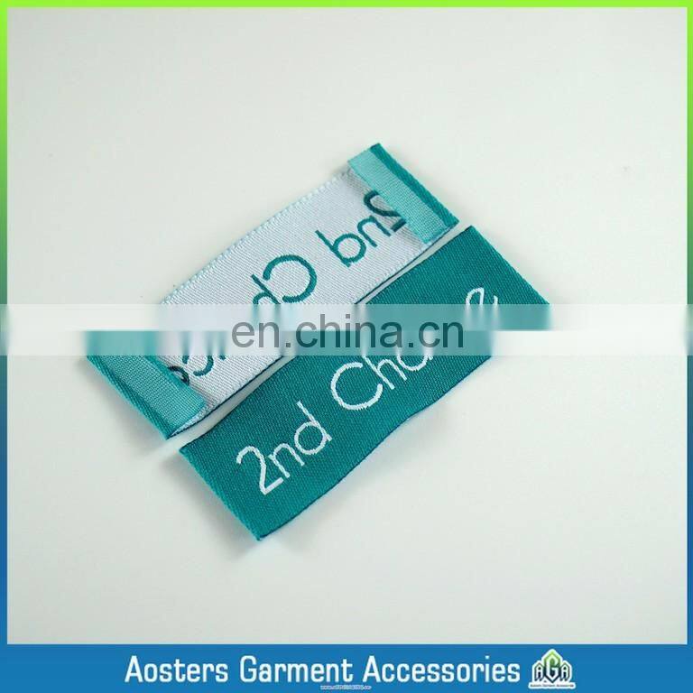 customized size center fold name tags for clothing