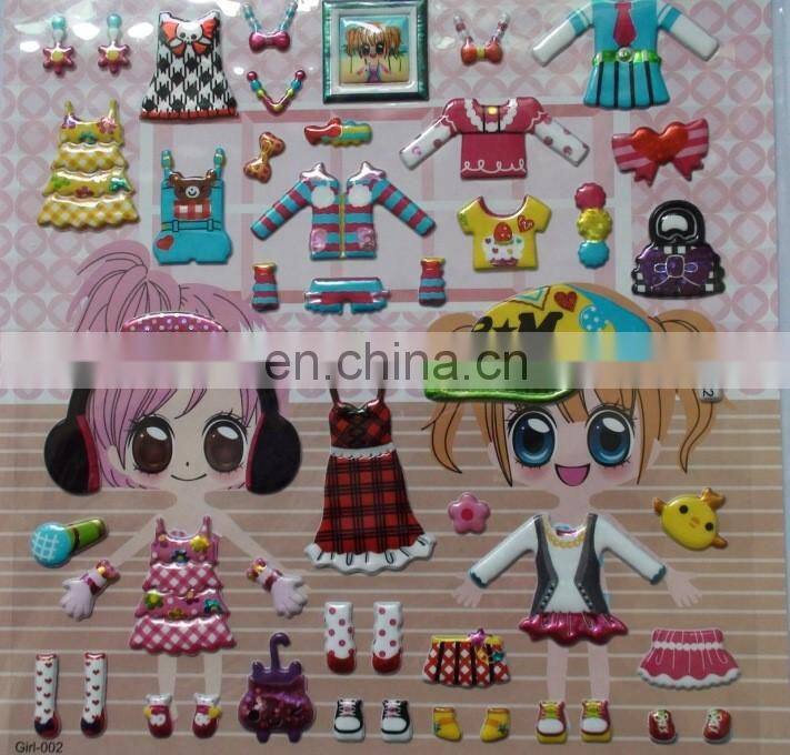 custom shining 3D colored number bubble sticker