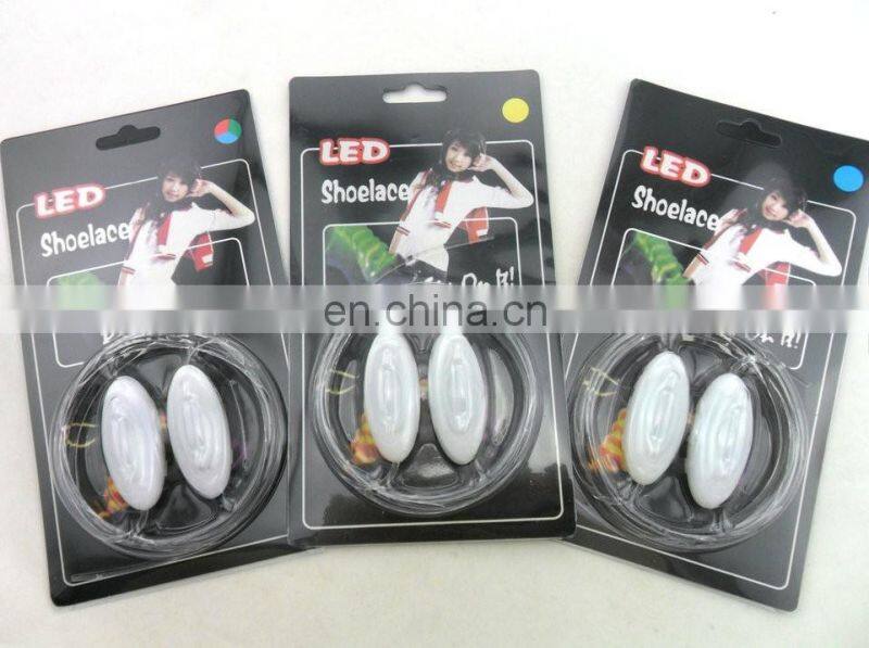 nylon polyester flashing shoe laces light up shoelaces