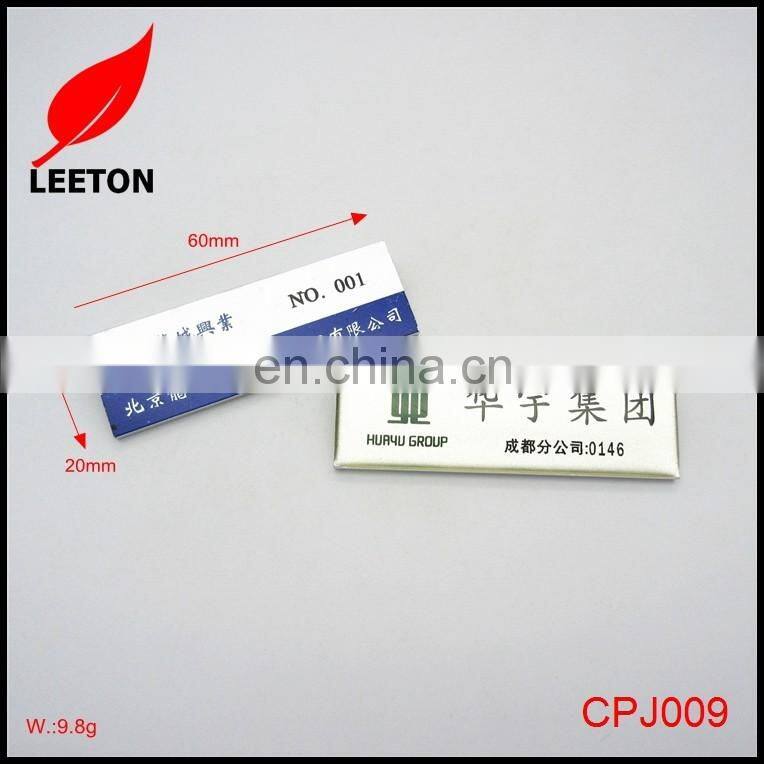 Custom staff nameplate holder with pin