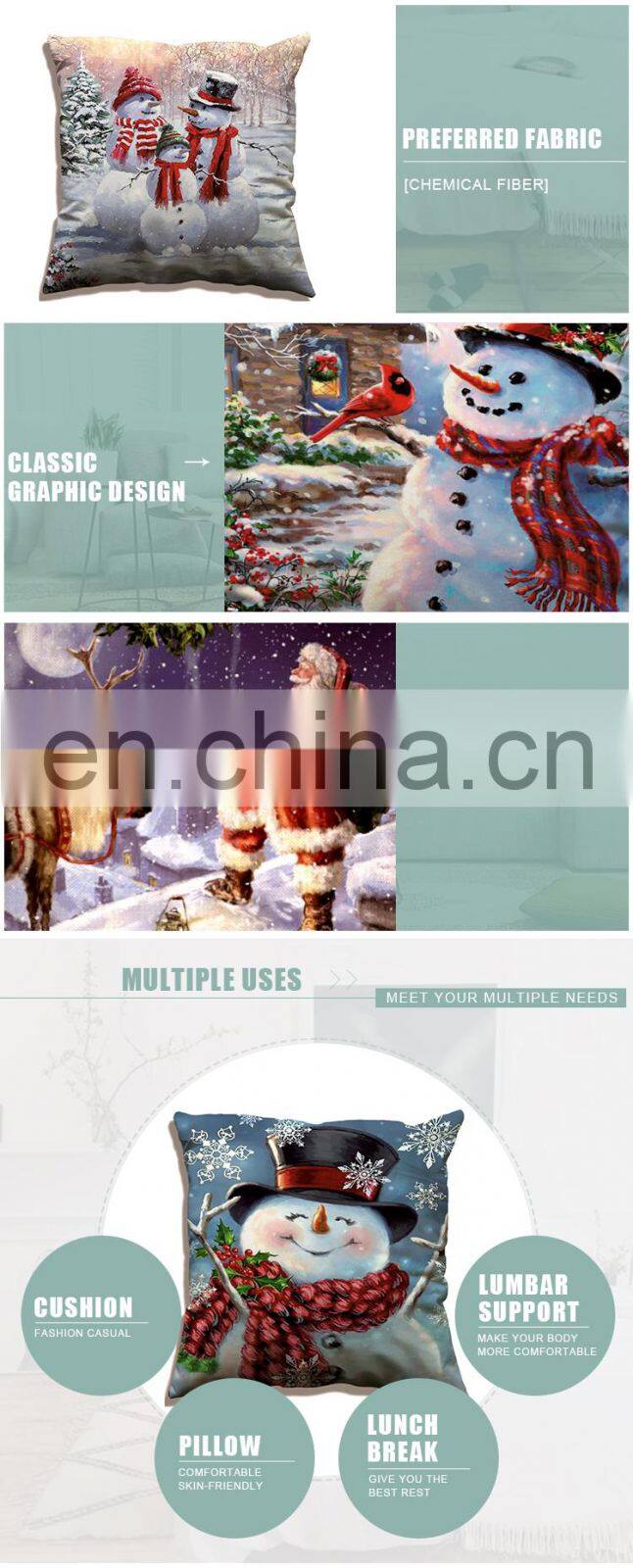New household items Christmas pillow Elk pattern fashion cushion
