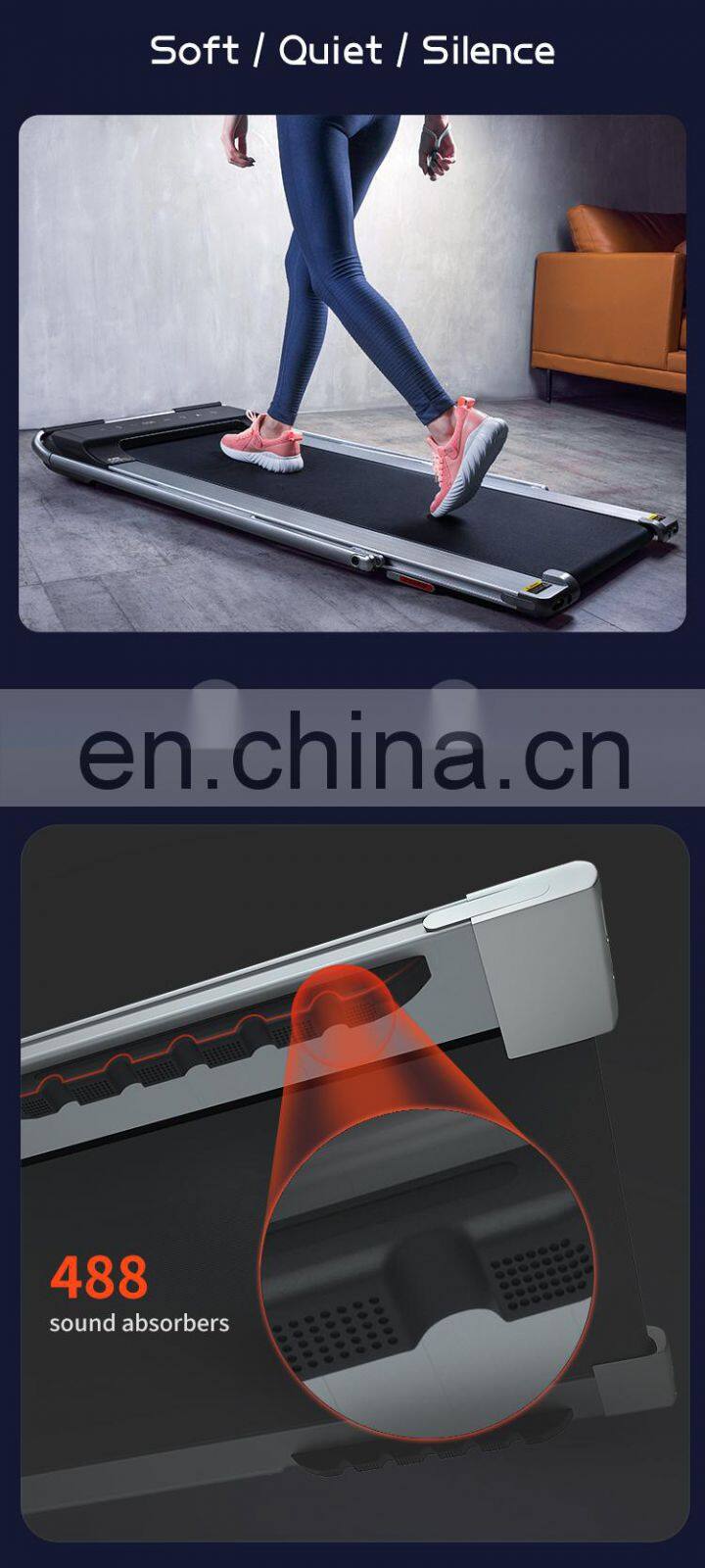 The world's thinness mini home treadmill gym walking foldable mini treadmill