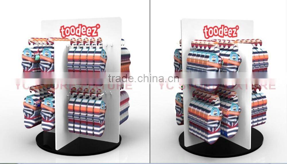 Custom new produc metal sock display rack, sock display stand