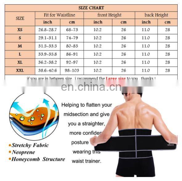 Waist Trainer Slimming Body Shaper for Men Weight Loss Sports Top Neoprene Sauna Belt Shapewear Corset