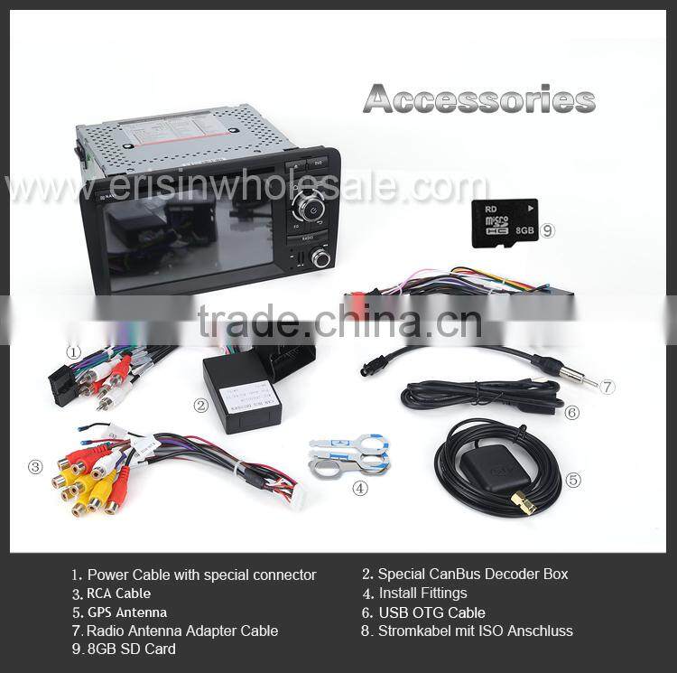 Erisin ES2027A 7" HD Quad Core Capacitive Android 4.4.4 Auto Radio GPS Car DVD for A3 S3 RS3 RNSE-PU