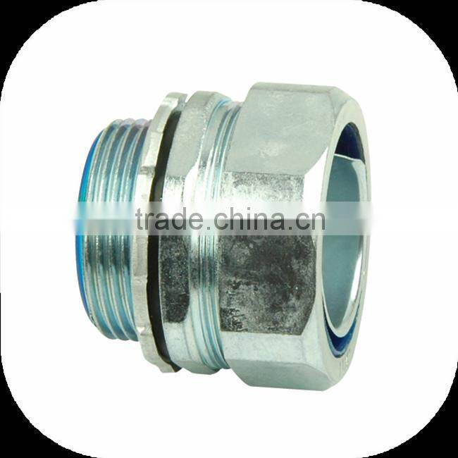 Zinc connector for flexible conduit liquid tight connector
