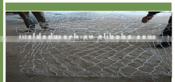 PVC coated galvanized hexagonal 1X1X1 gabion mesh box