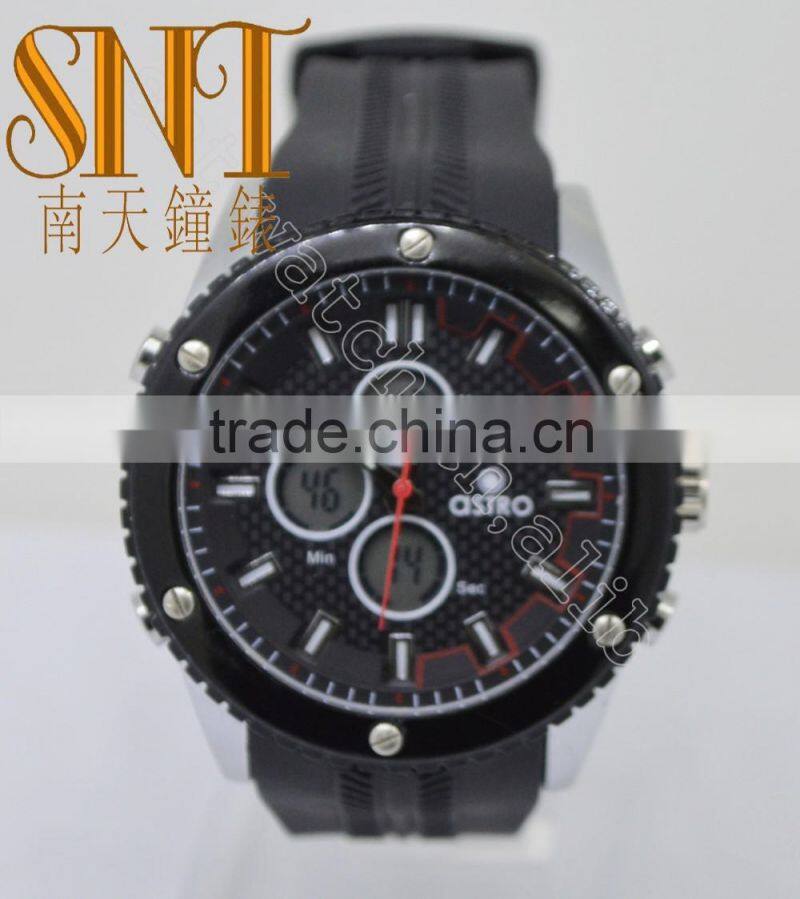 SNT-A4202 Fashion watch with spray black dail ,hot selling LCD watch