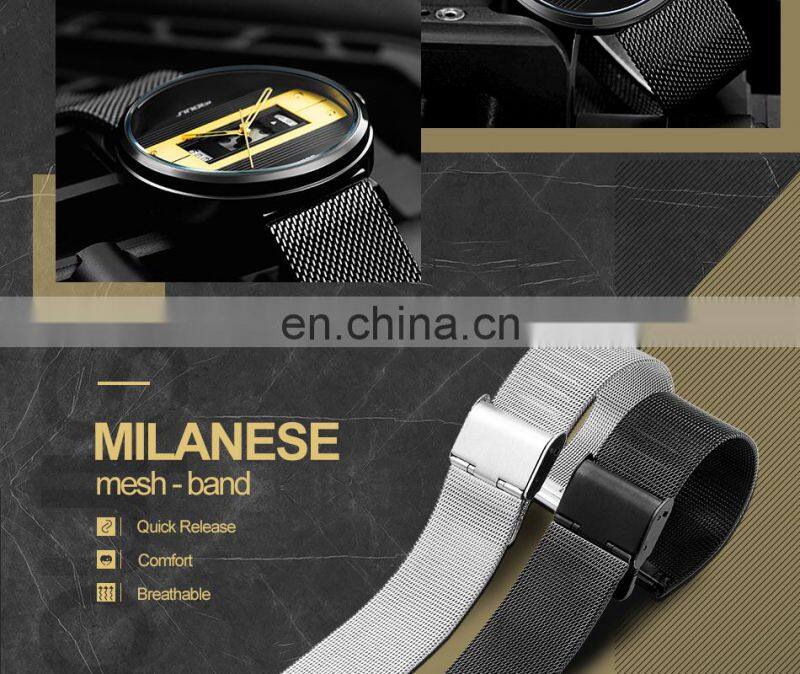 SINOBI Masculinity Business Stylish Wristwatchs Delicate Hollow Pointer Watchs Wristwatches Men S9825G-D