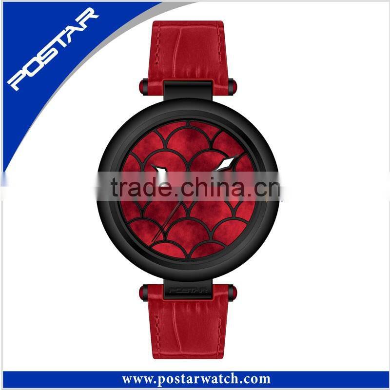 Special Design Wave Flower Colorized Watch For Ladies