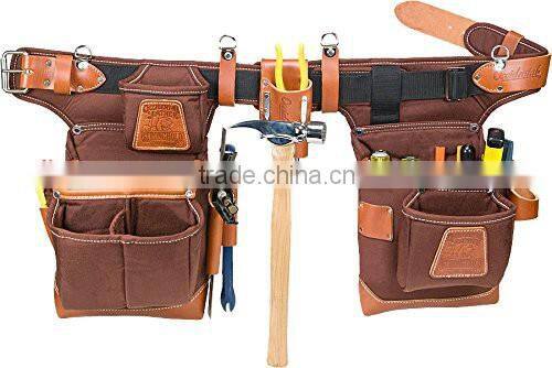 high quality suede leather carpenter tool belt,OEM leather tool apron belt,brown leather eletrnician hand tooled leather belt