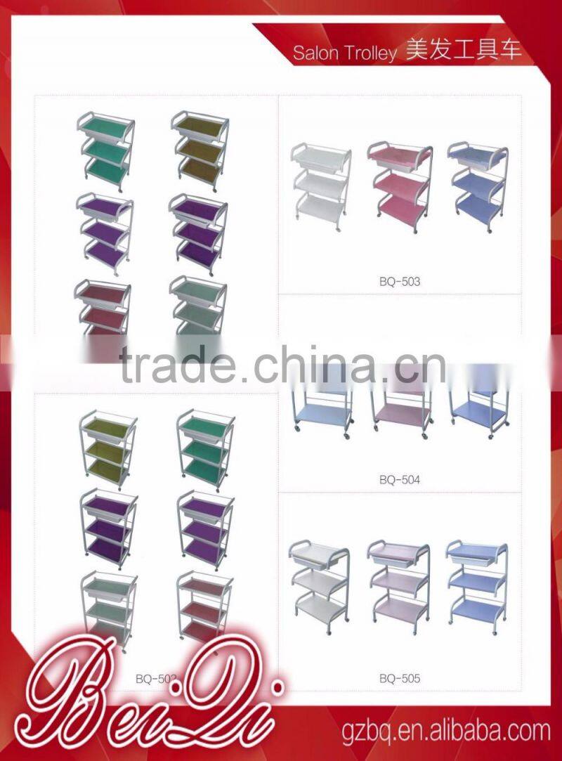 Beiqi 2016 Elegant Metal Framed Hairdressing Trolley Salon Beauty Makeup Equipment