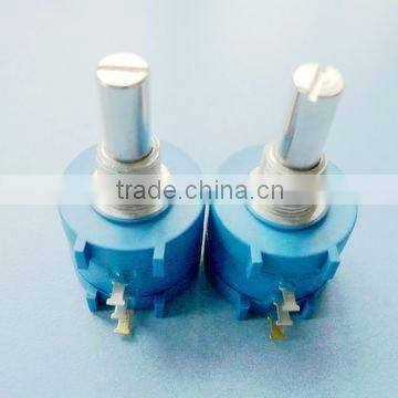 Copper Shaft Copper Bush Wire-wound Potentiometer 3590S