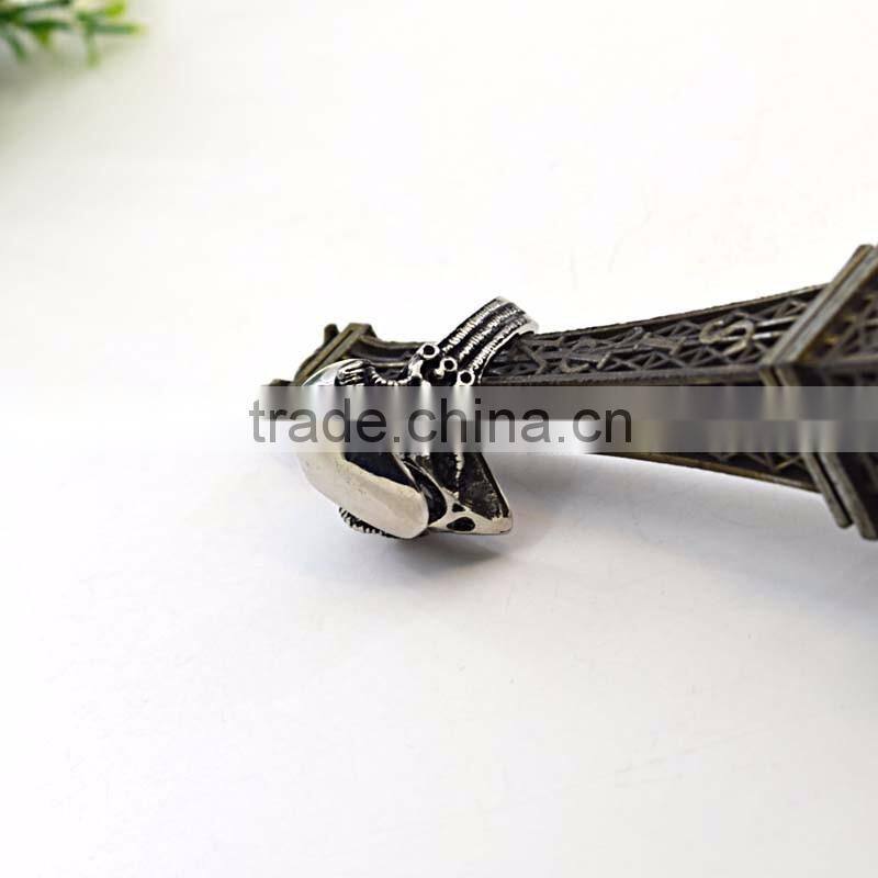 Shinny stainless steel wholesale skull rings men ring model custom logo