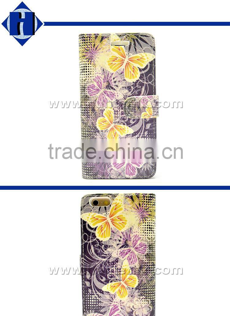 Card Slot Leather Book Cover For IP6G 4.7 Inch