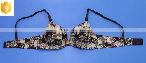 flower print sexy fancy bra,comfortable seamless ladies mature bra