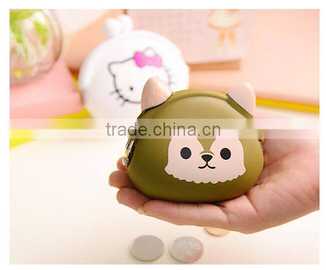 Fashionable Animal Waterproof rubber silicon coin purse