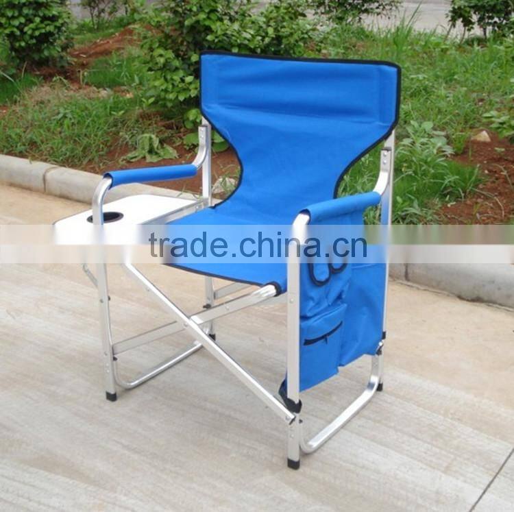Cheap aluminum canvas director portable deck chair with table