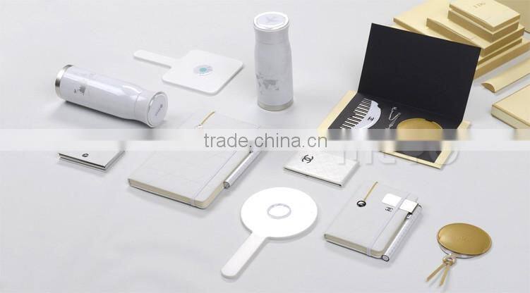 Lucury vacuum bottle pen ballpoint notebook leather locker bookmark with paper bag