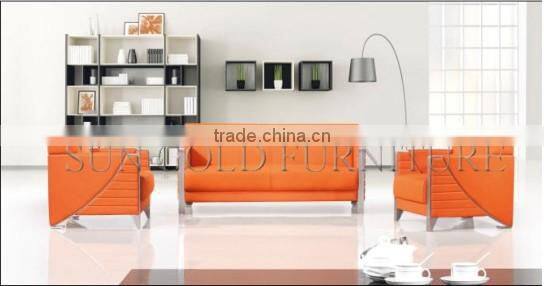 PU leather Sofa Bed Modern Sofa Furniture Leather Sofa Set for Office(SZ-SF04)