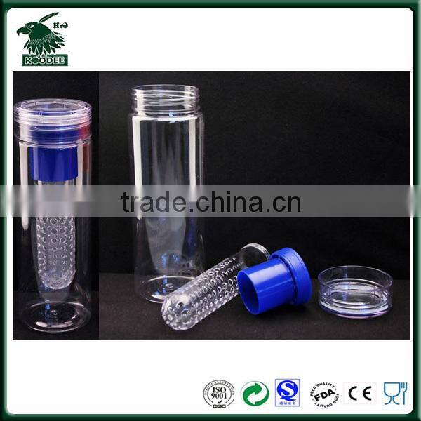 plastic drinking water bottle with fruit infuser
