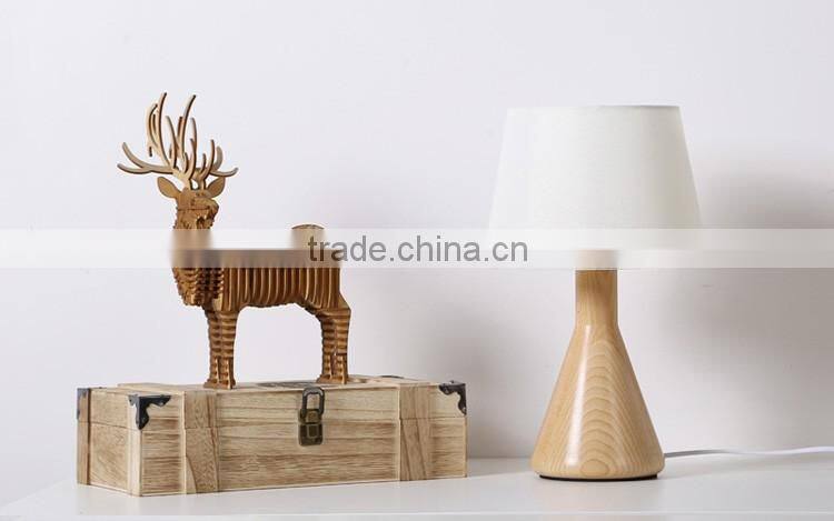 Modern Solid Wood Base Light Table Lamp Small Decorative LED Wood table lamp LED Wood table Light JK-879-19