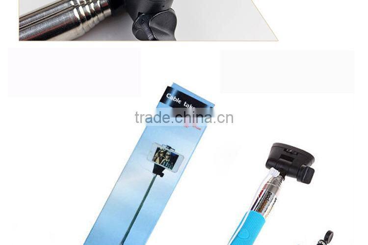 2016 shenzhen new premium colorful cable take pole wired monopod selfie stick for iphone 6s/6s Plus Free Samples
