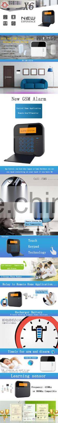 Wireless Wifi Security Alarm GSM Alarm System Support App Control+IP Camera