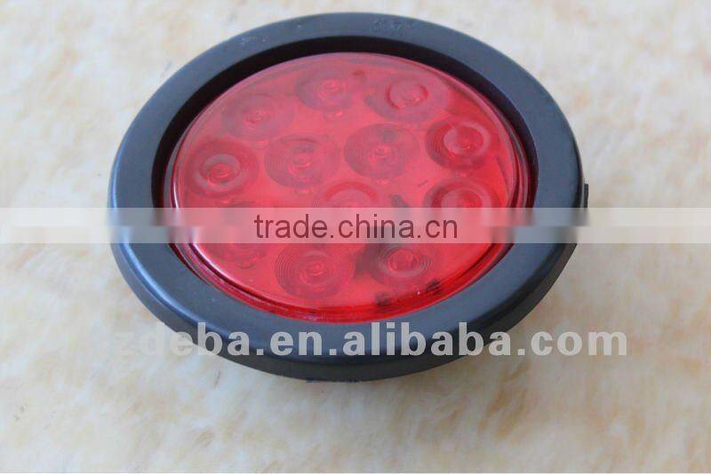 12/24V led 4" tow truck lights, round stop turn tail lamp