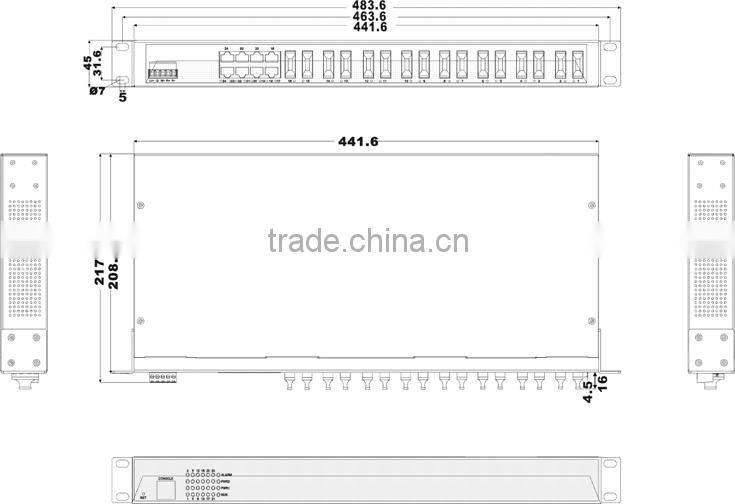 24 ports Industrial Ethernet Switch with 16 ports Optical Fiber