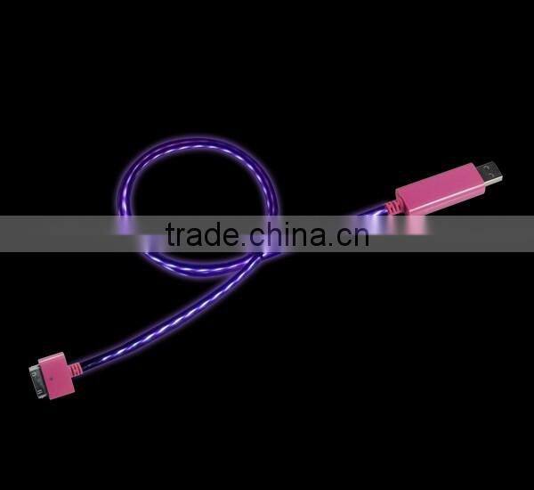 micro usb cable charger data cable for mobile phone usb cable with led light