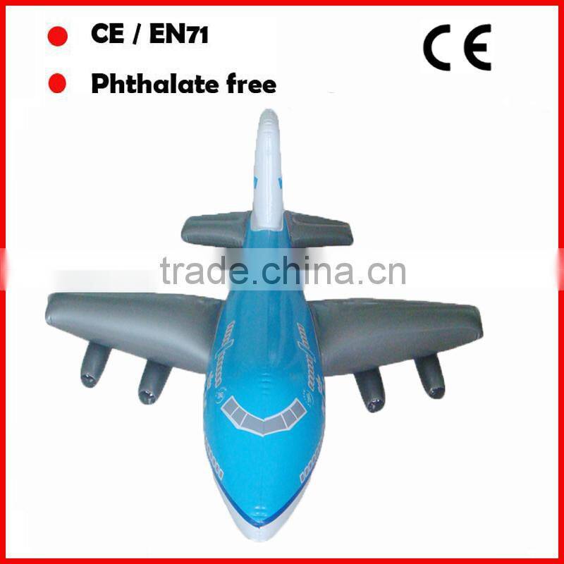 PVC promotional toys inflatable airplane model with custom printing and size